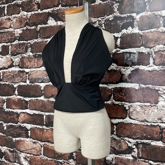 Vero Moda Top Women's Small Black Cropped Short Sleeve - Picture 7 of 15